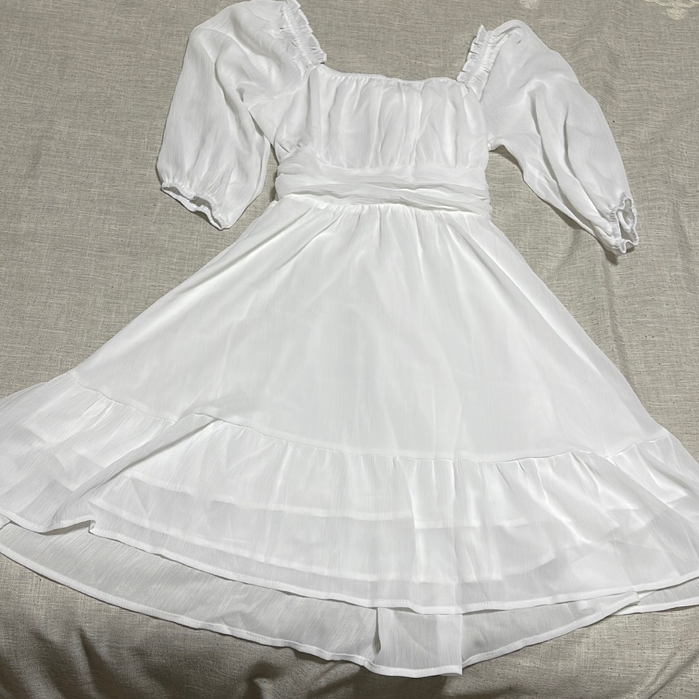 White Flowy Summer Dress